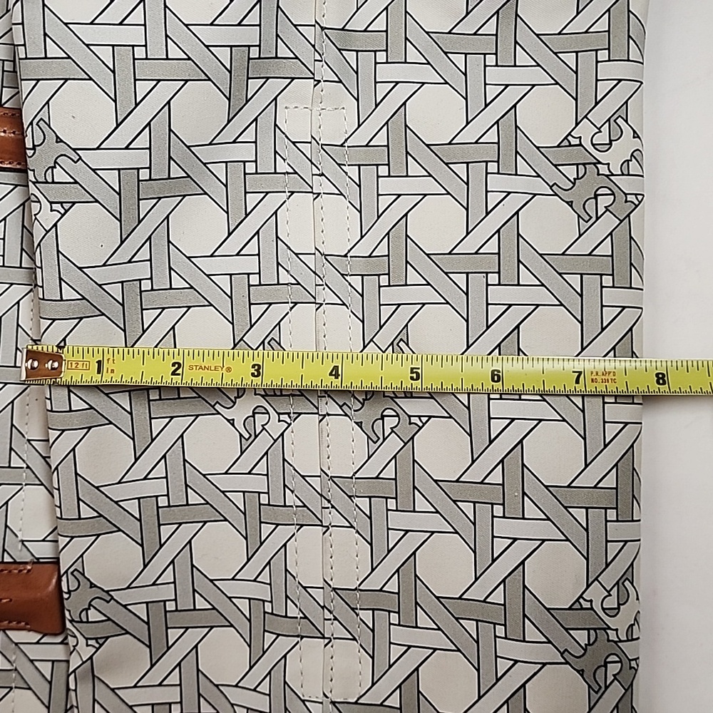 Tory Burch Signature Basketweave Print Cotton Canvas Tote NWT Retail Is $448 WOW - Picture 12 of 13
